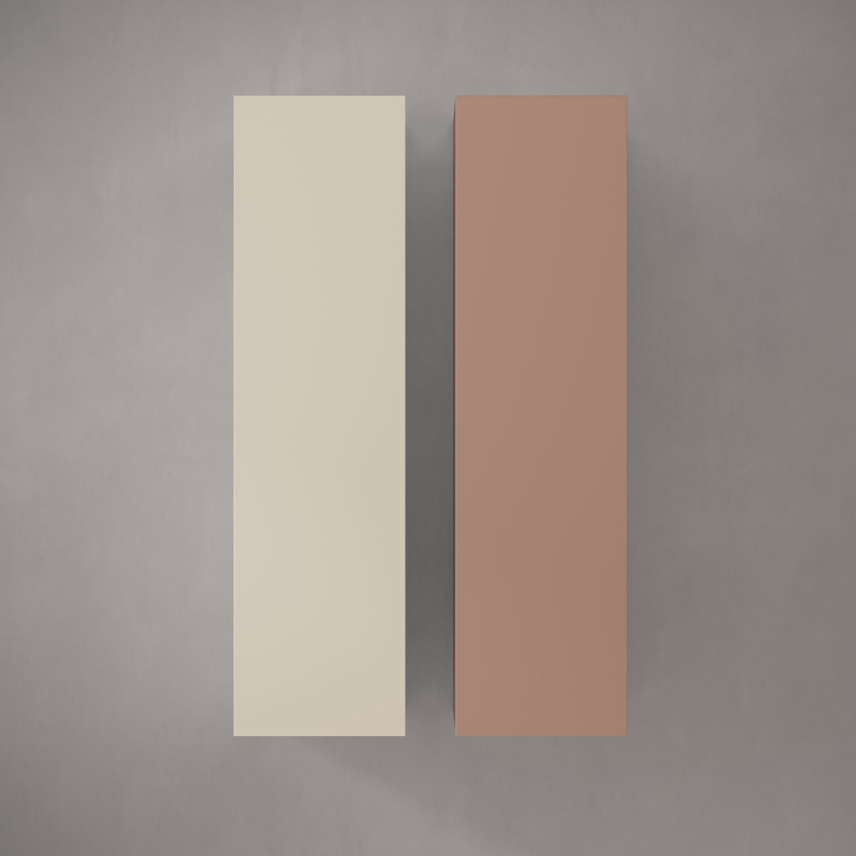 Columnas de baño colección Blanca en colores blanco y coral lacados Avila Dos Errefe Home