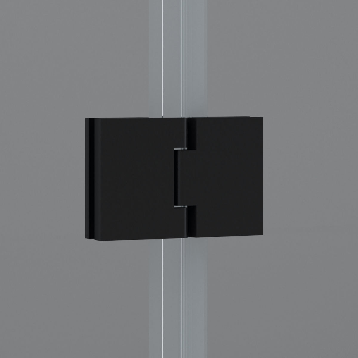 Bisagra doble negra Mampara de bañera Zahara Becrisa, panel abatible, diseño minimalista y estilizado, Errefe Home