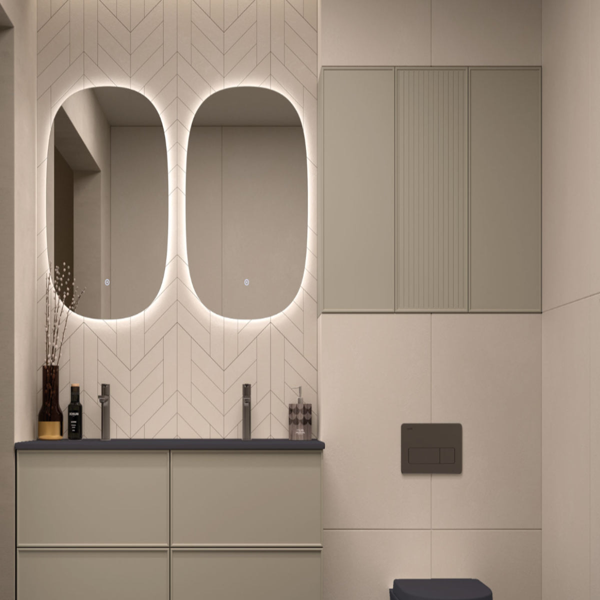 Columna de baño 70 cm colección Blanca en color verde LiSO Avila Dos Errefe Home