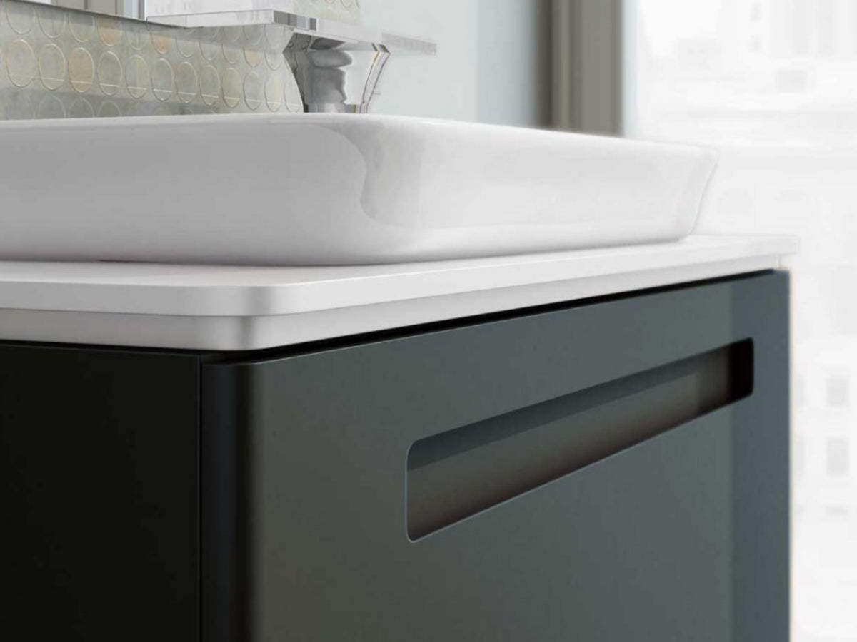 Detalle tirador embutido mueble de baño colección Paris Avila Dos Errefe Home