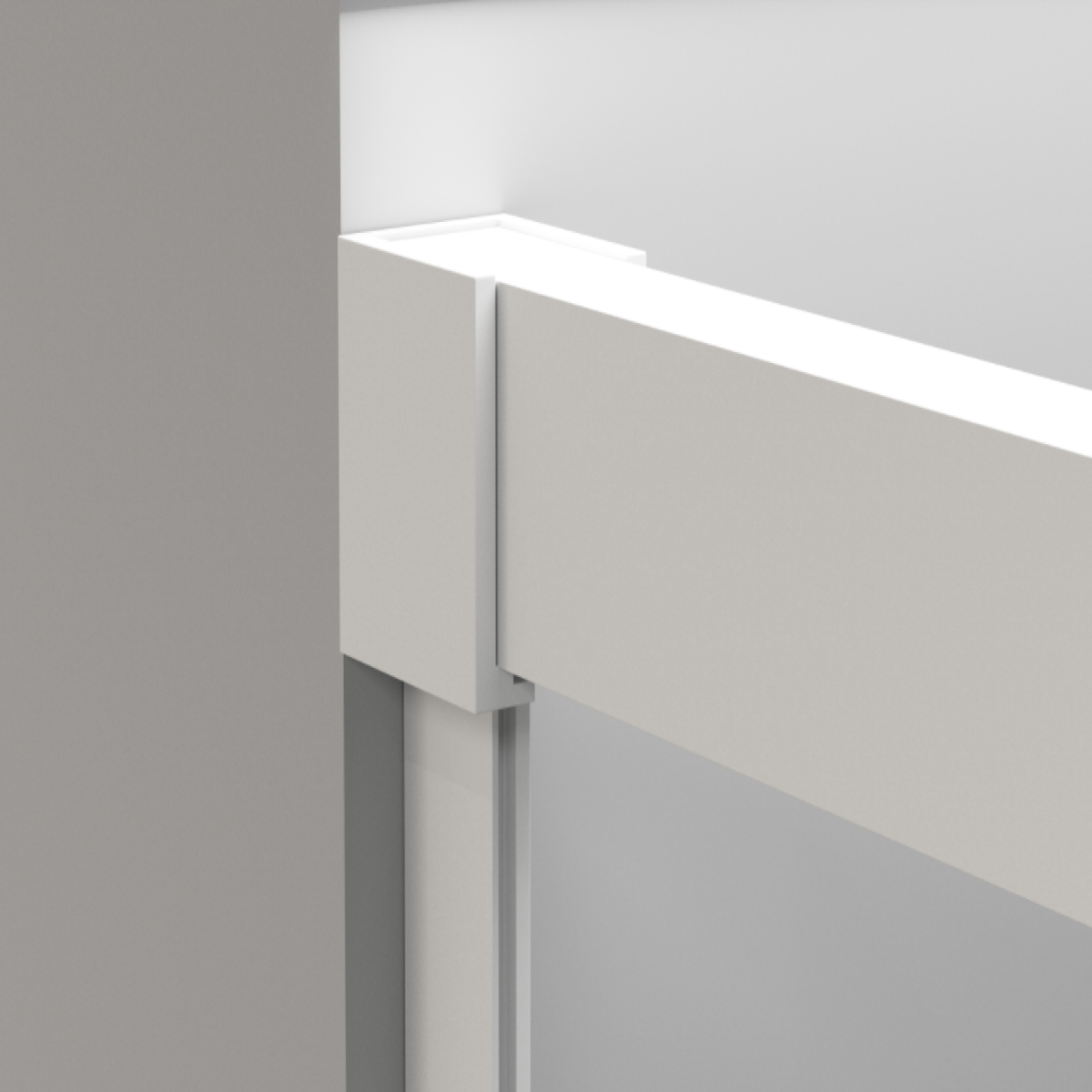 Fijación superior Mampara de ducha Yaiza Becrisa , color blanco, diseño elegante, Errefe Home