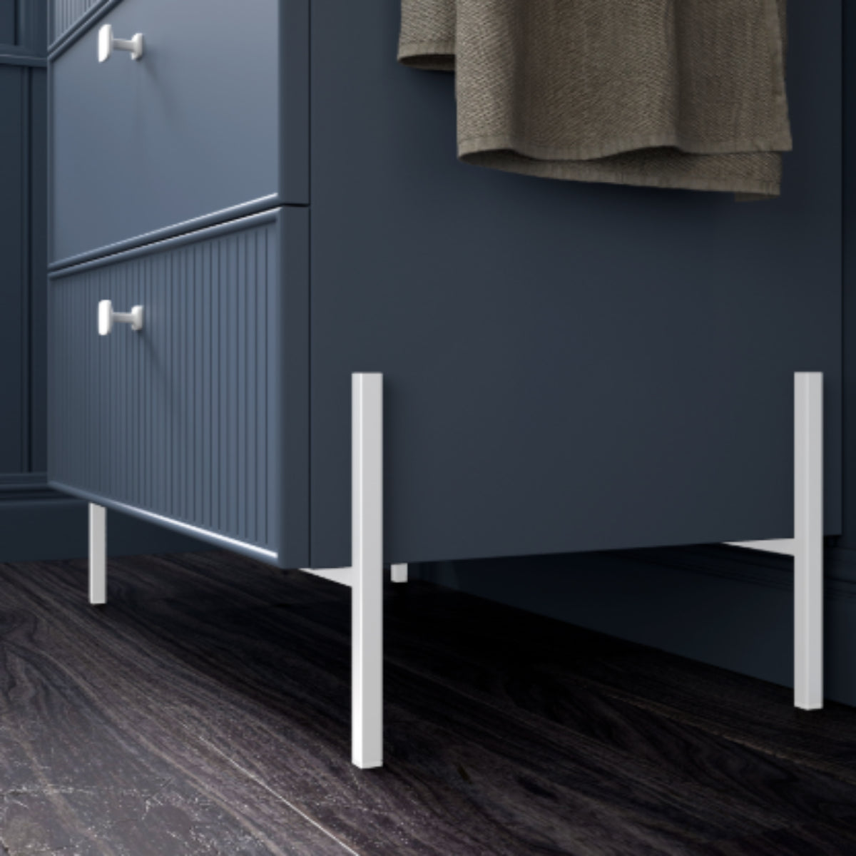 Patas Lungo blancas mueble baño soporte elegante acabado blanco Errefe Home