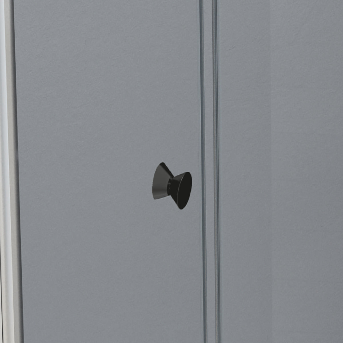 Tirador BOTON negro mampara de ducha NIJAR Becrisa, 1 puerta plegable, diseño moderno, Errefe Home