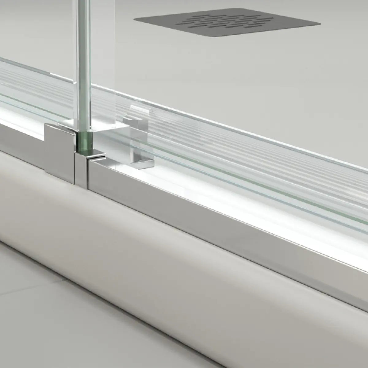 Rodamiento inferior mampara de ducha Yaiza Becrisa , acabado cromo, diseño elegante, Errefe Home