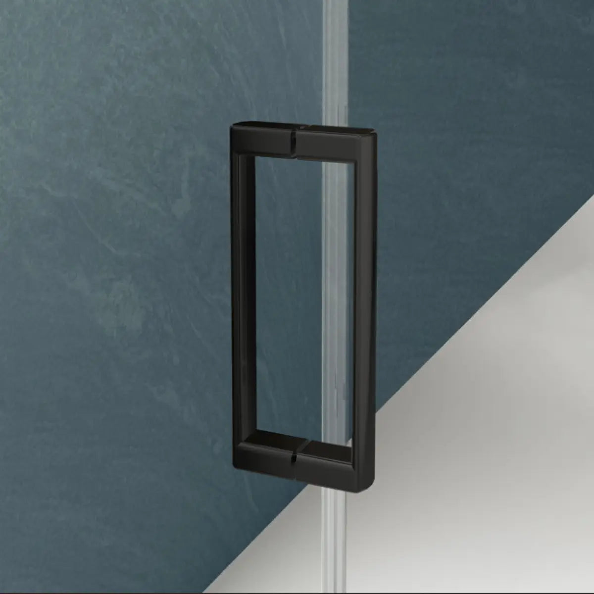 Tirador mampara de ducha Tokio Becrisa, acabado en negro mate, diseño equilibrado, Errefe Home