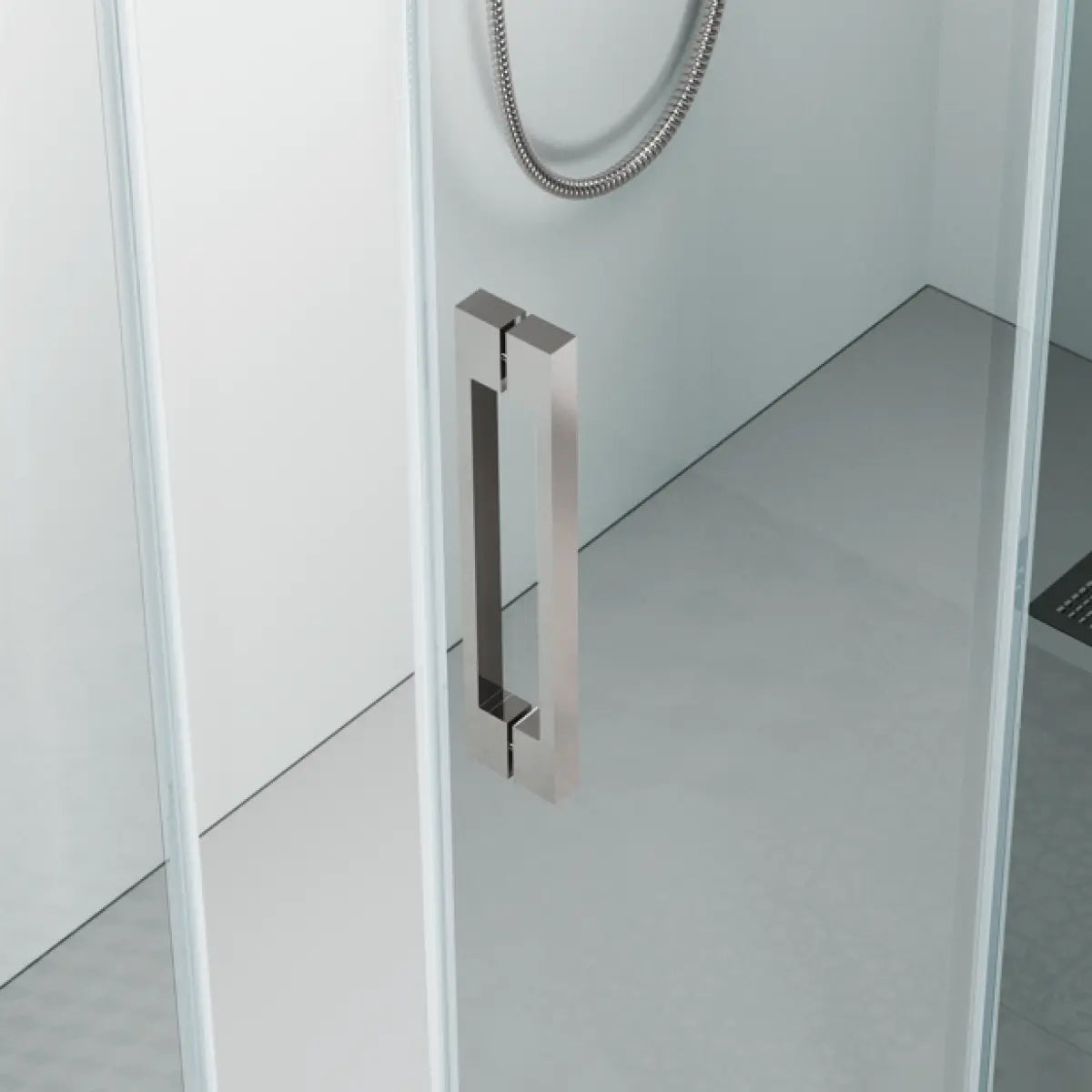 Tirador ASA doble Mampara de ducha Ronda Becrisa, acabado titanio, diseño pemium y singular Errefe Home