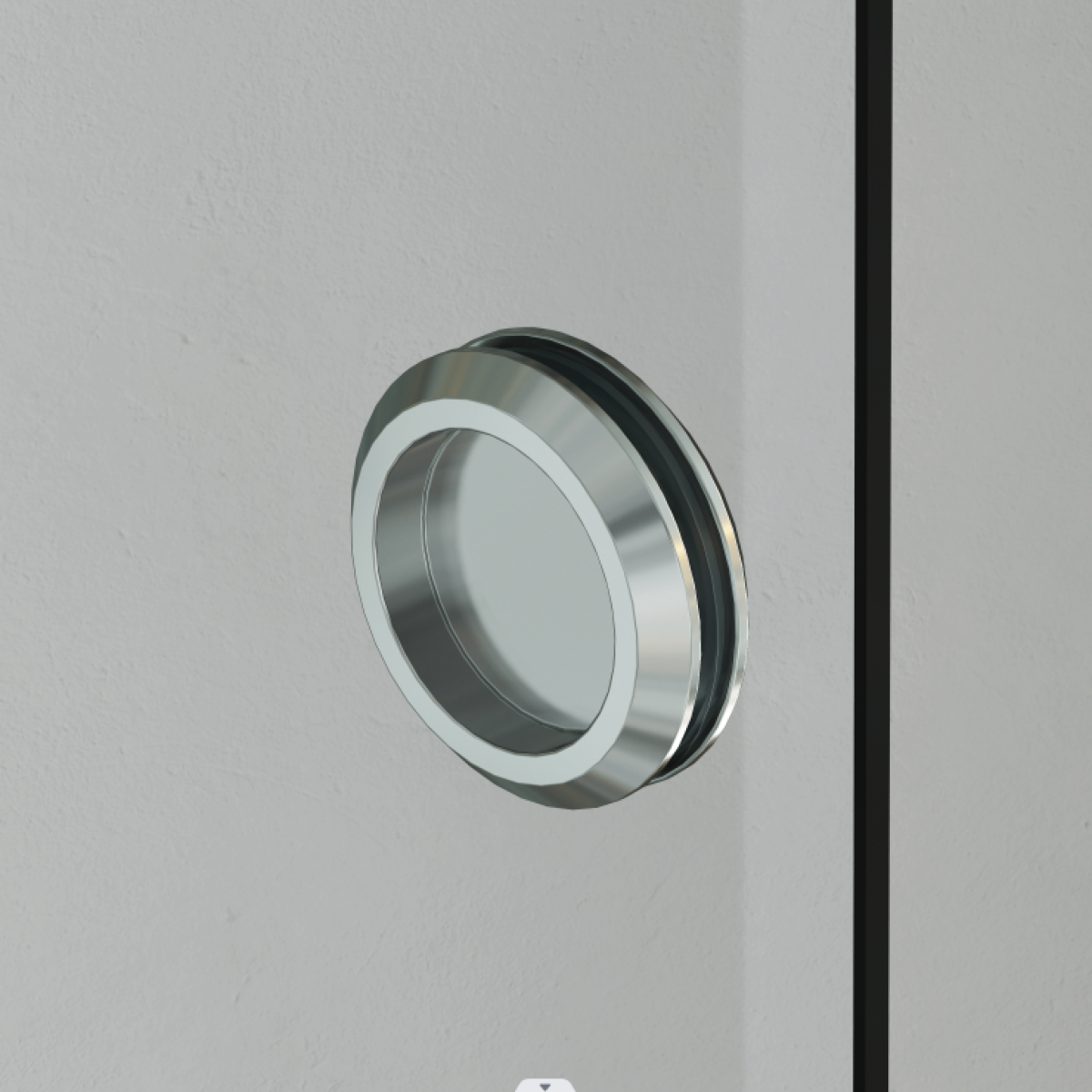 Tirador Uñero Mampara de ducha Yaiza Becrisa, acabado cromo, diseño versatil y práctico Errefe Home1200x1200.webp