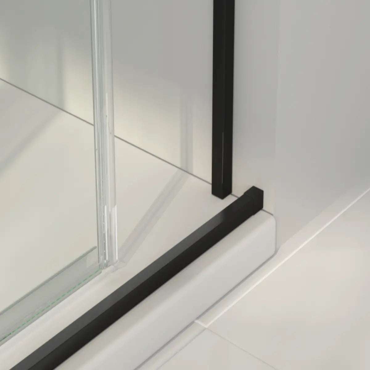 Vierteaguas mampara de ducha Yaiza Becrisa, perfil acabado negro mate, Errefe Home