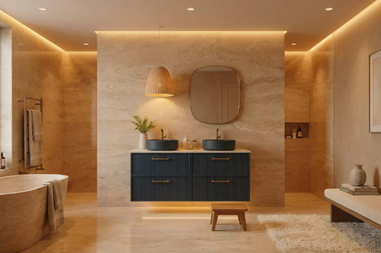 Mueble de baño Premium Coleccion Blanca 4 cajones suspendidos. Avila Dos - Errefe Home