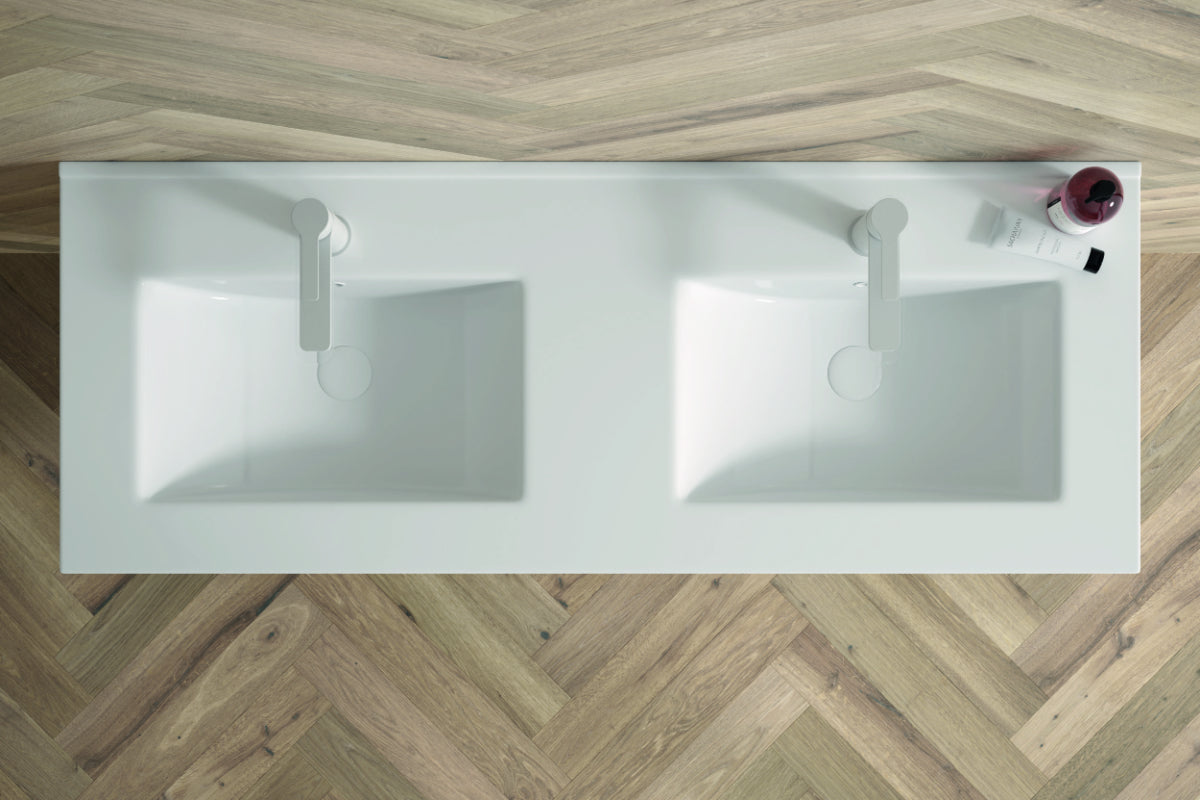 Mueble de baño Paris con lavabo integrado de 2 senos moderno Errefe Home