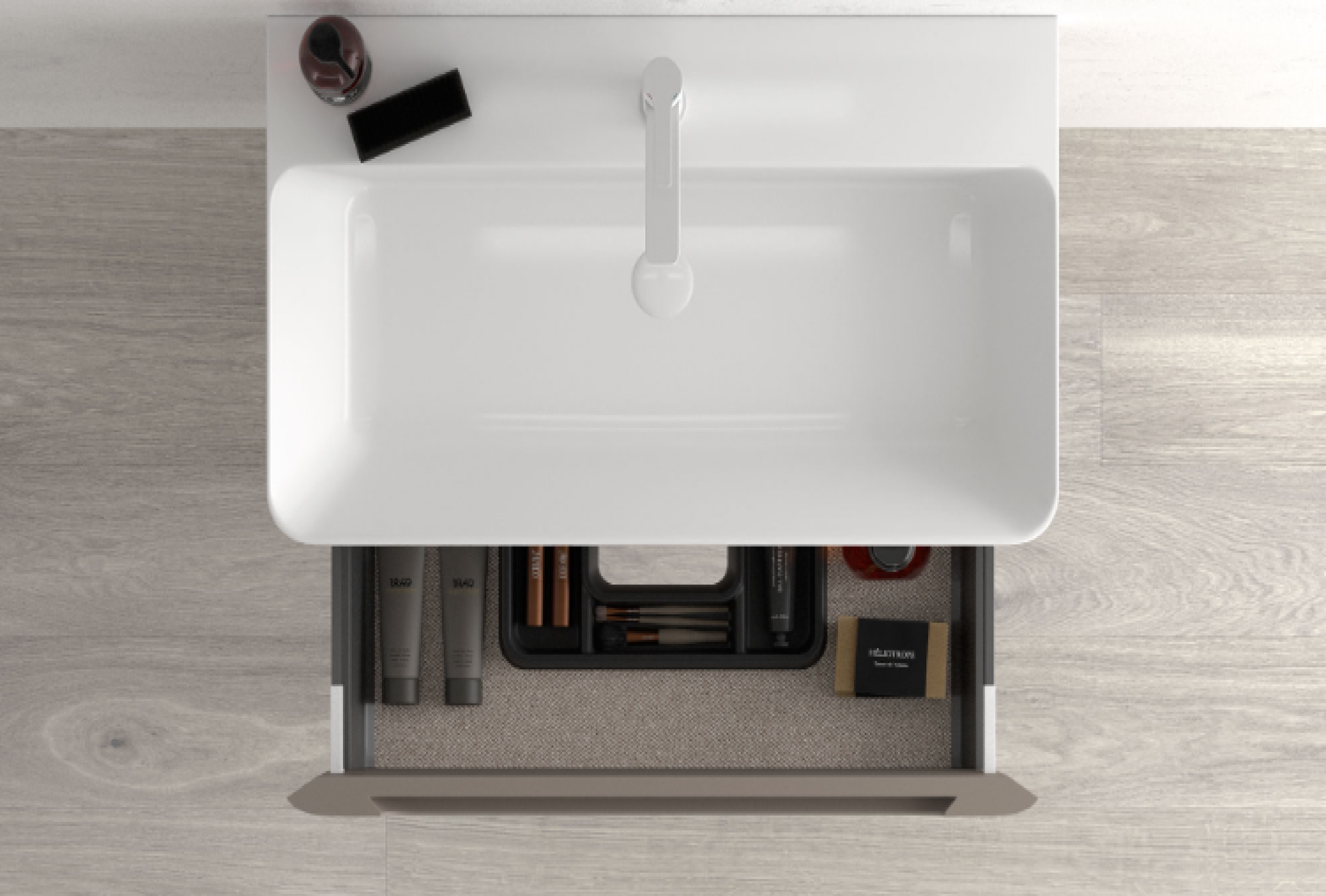 Cajón Avilados mueble baño almacenamiento funcional diseño moderno Errefe Home