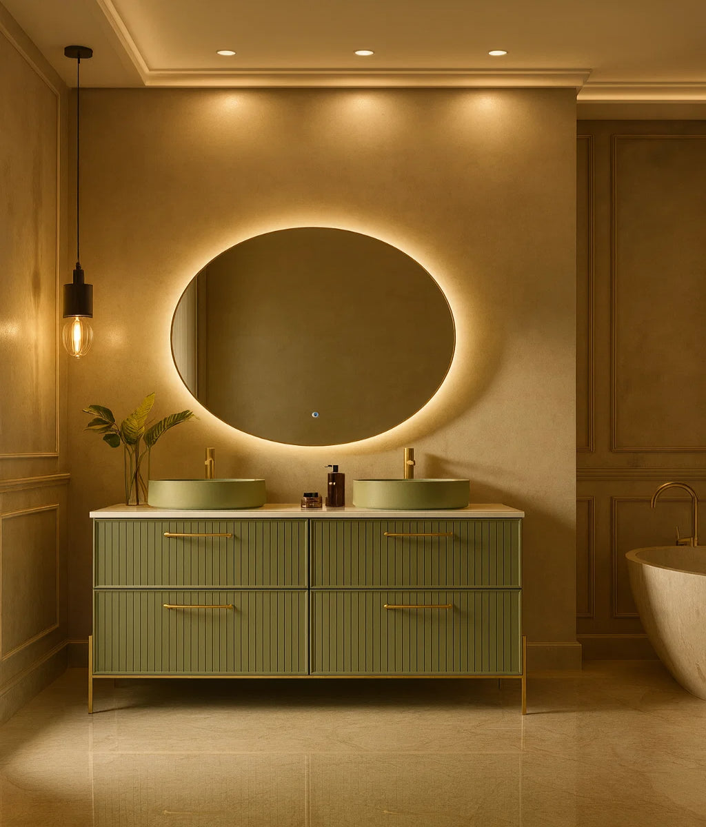 Mueble de baño Blanca 4 cajones y 2 lavabos sobre encimera .Avila dos. Muebles elegantes y exclusivos. Errefe Home