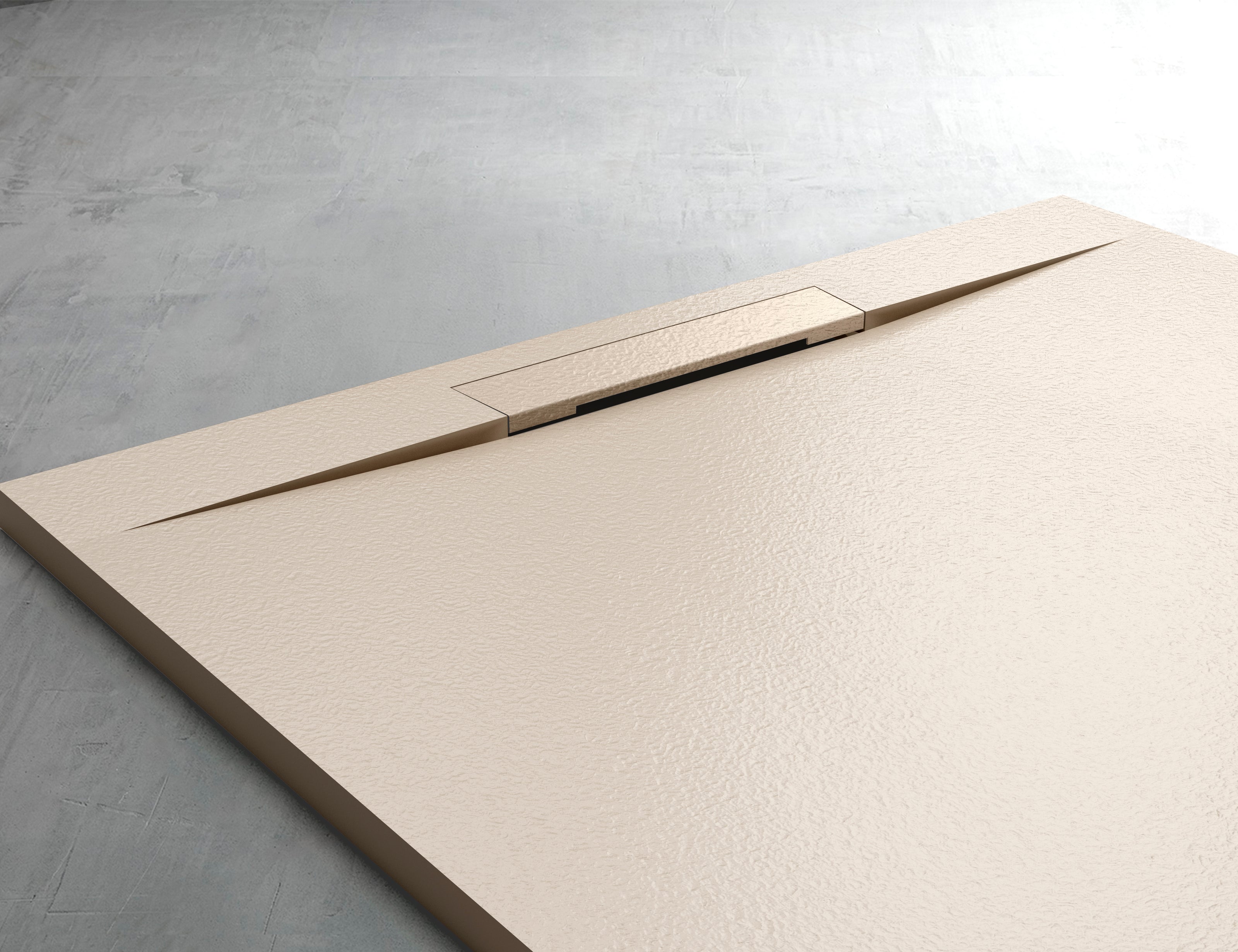 Valvula decorativa Plato de ducha de resina color beige. Errefe Home