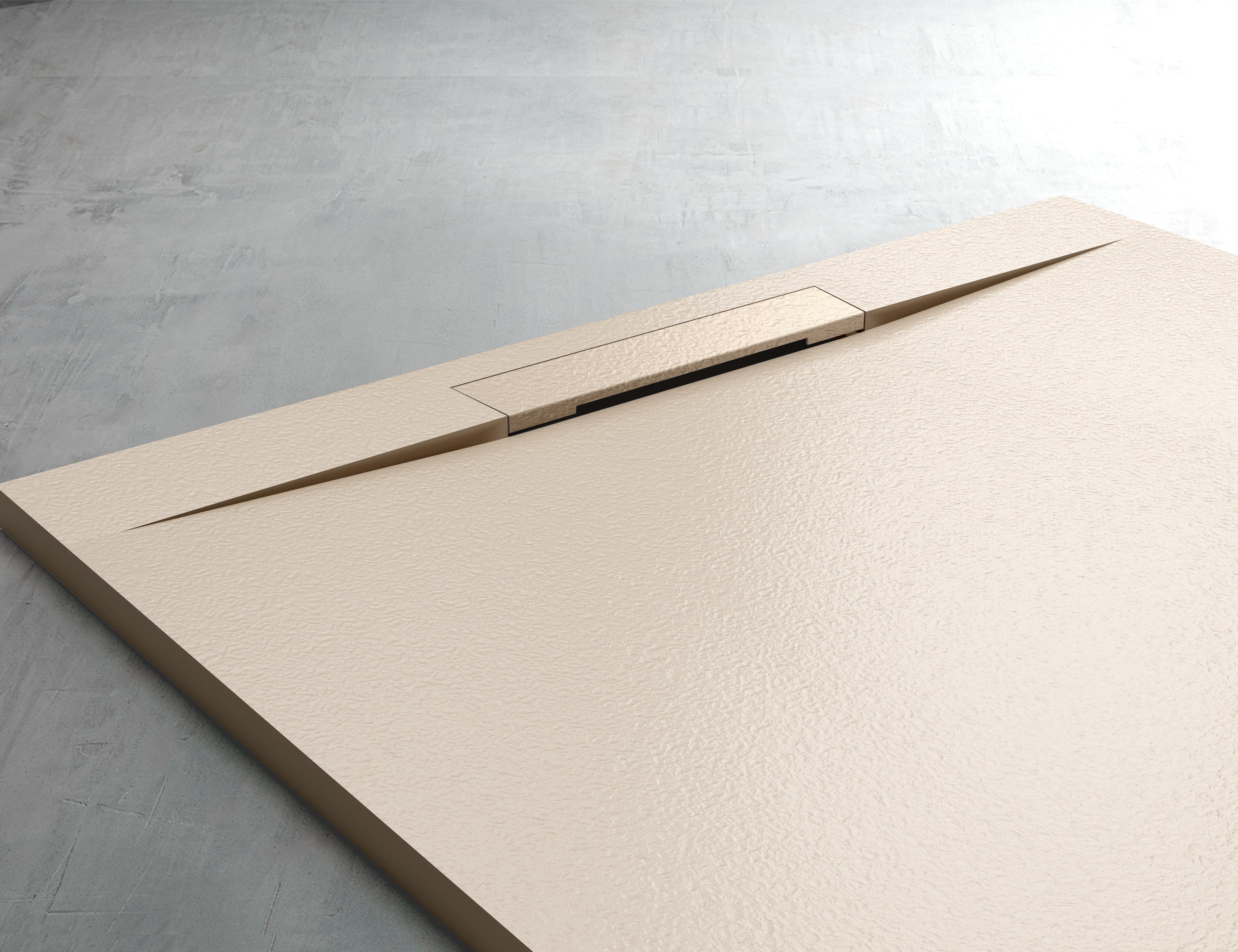 Acabado de desagüe y plato de ducha Gandía beige . Becrisa. Diseño Elegante y premium. Errefe Home