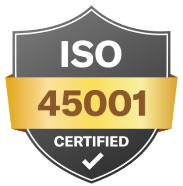 Logo certificado ISO 45001 norma internacional seguridad salud trabajo SST Errefe Home