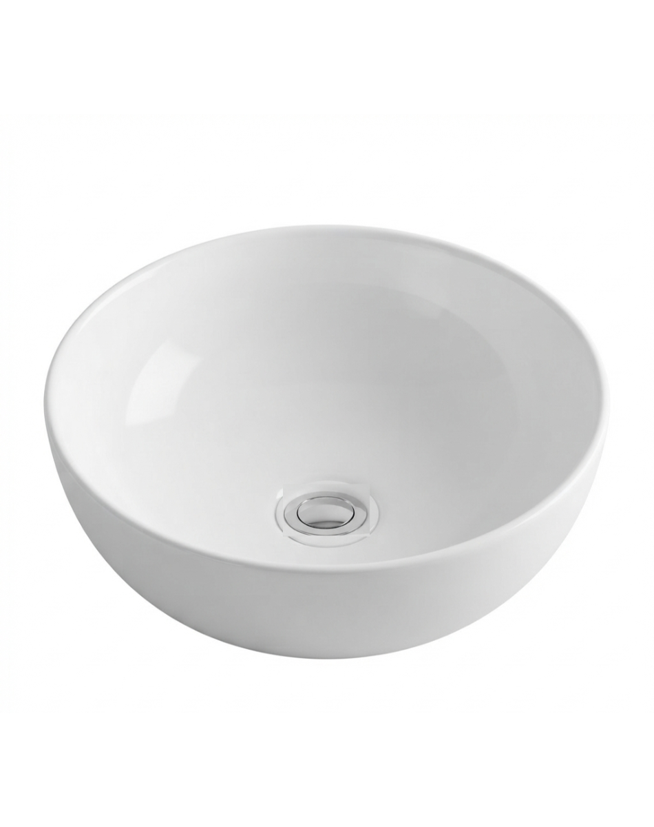 Lavabo de porcelana blanco BOL de 40 cm de diámetro x 15 cm de altura. Avila Dos - Errefe Home