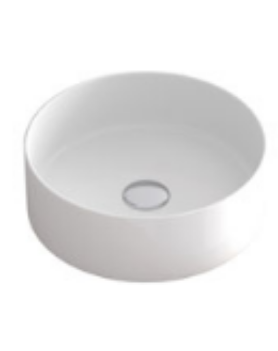 Lavabo CIRCULAR sobre encimera color blanco para muebles de baño Avila Dos, Errefe Home