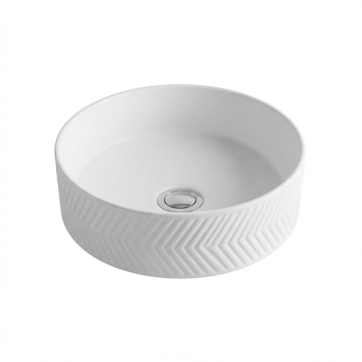 Lavabo de porcelana blanco ESPIGA de 35,5 cm de diámetro x 13 cm de altura. Avila Dos - Errefe Home