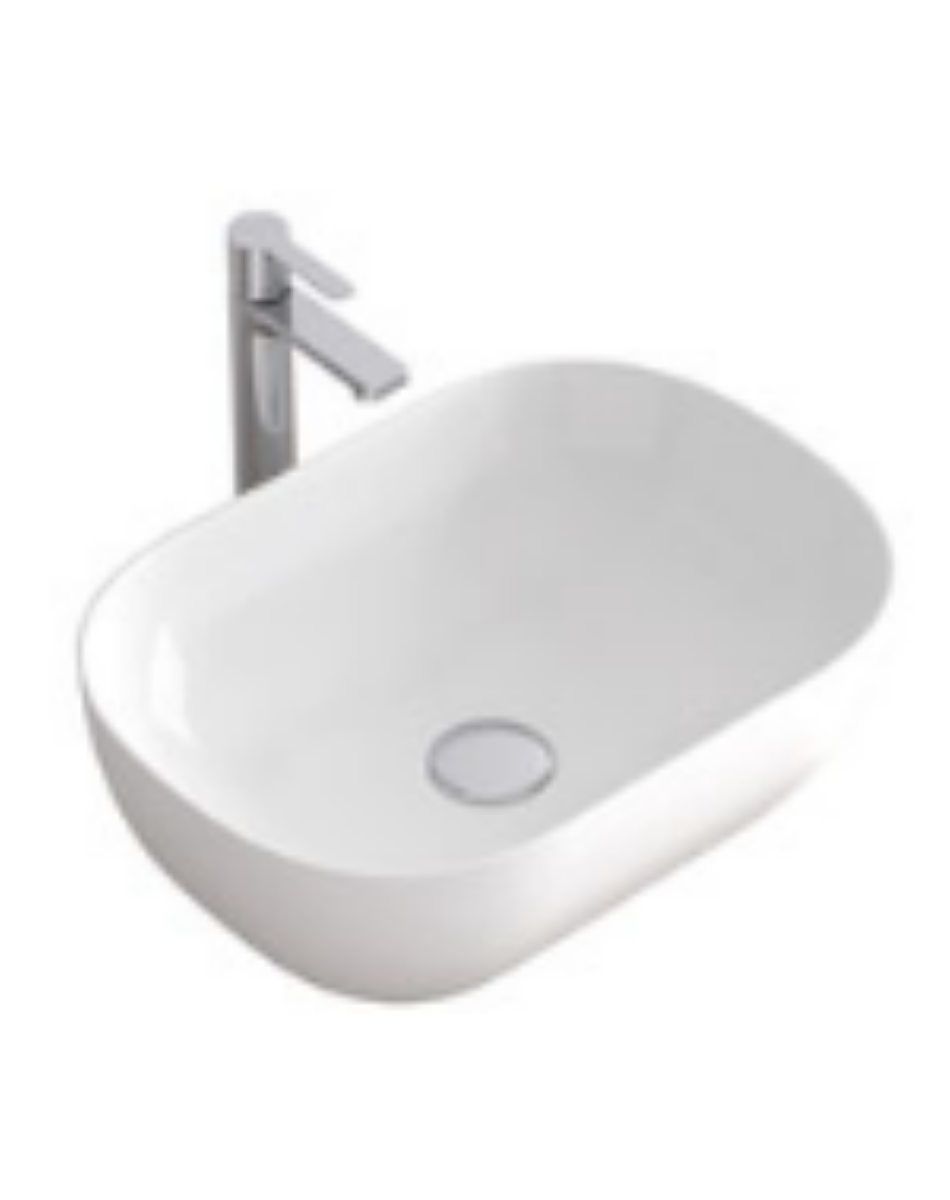 Lavabo OVALADO sobre encimera color blanco para muebles de baño Avila Dos, Errefe Home
