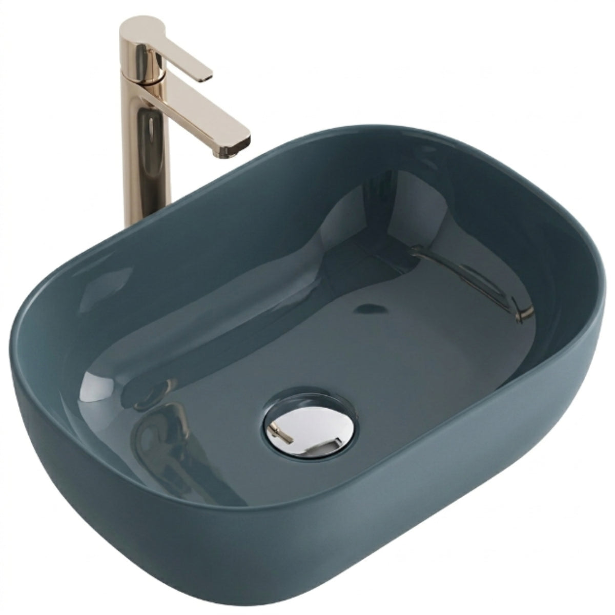 Lavabo KOLORES sobre encimera color K-AZUL para muebles de baño Avila Dos - Errefe Home
