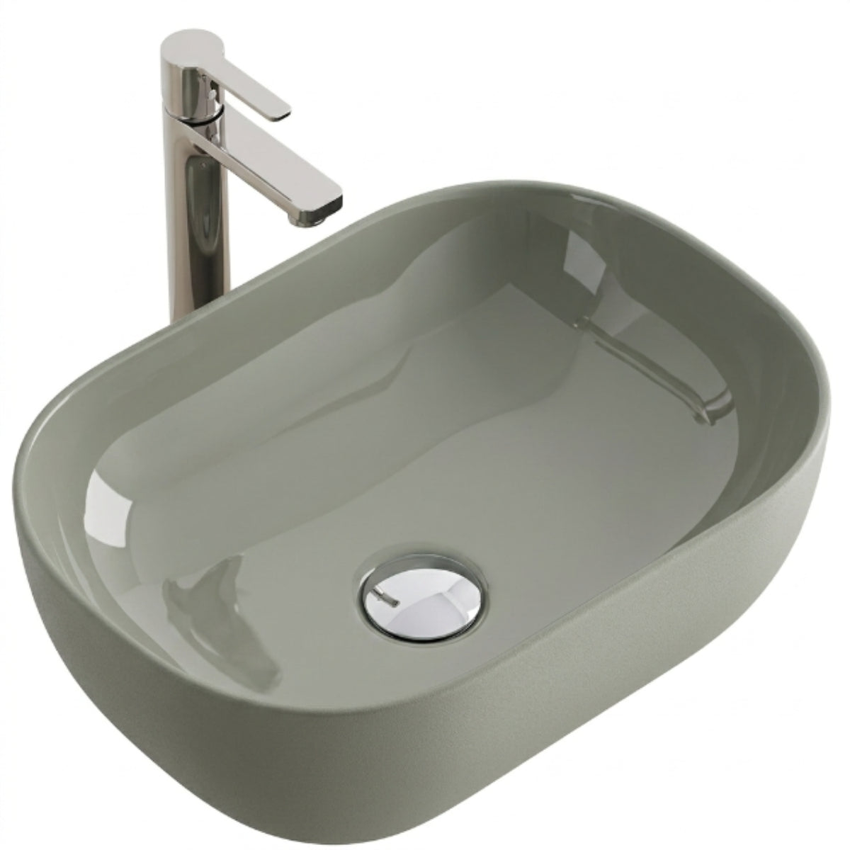 Lavabo KOLORES sobre encimera color K-GRIS para muebles de baño Avila Dos - Errefe Home