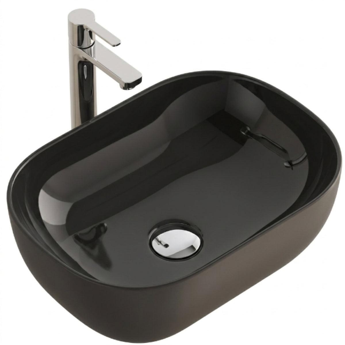 Lavabo KOLORES sobre encimera color K-NEGRO para muebles de baño Avila Dos - Errefe Home