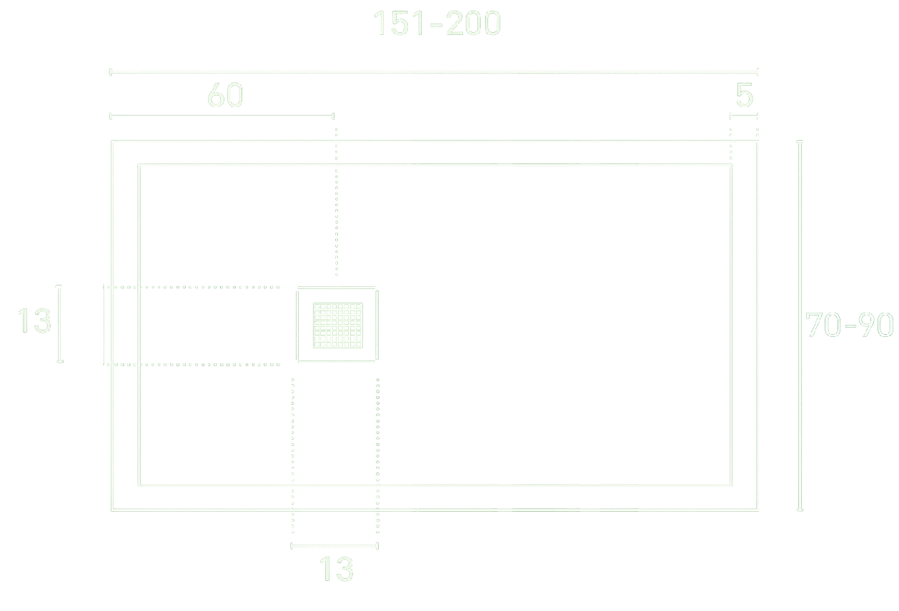 Medidas platos de ducha premium, modelo AVILA, de resina Gel Coat 151- 200 x 70-90 cm de Becrisa. Anrideslizantes. Errefe Home