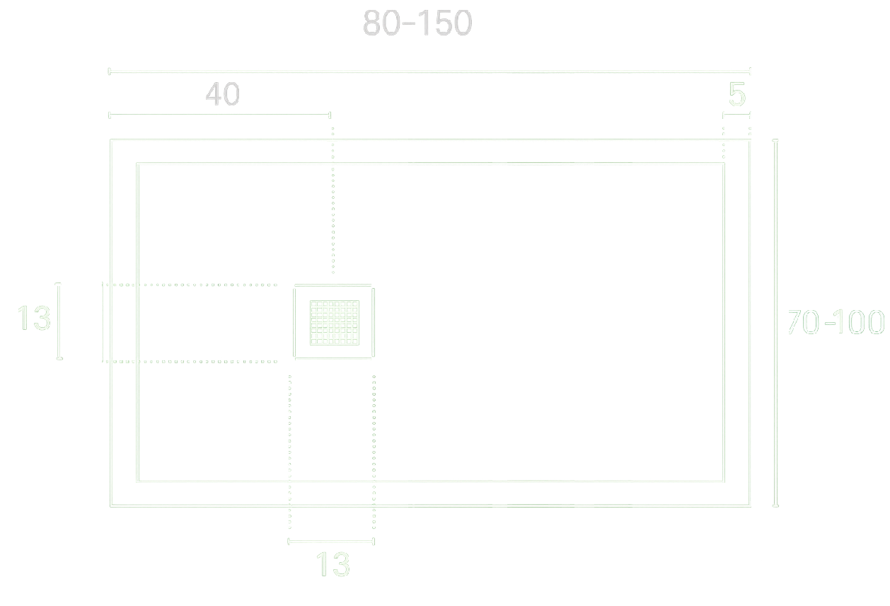 Medidas platos de ducha premium, modelo AVILA, de resina Gel Coat 80-150 x 70-100 cm de Becrisa. Anrideslizantes. Errefe Home