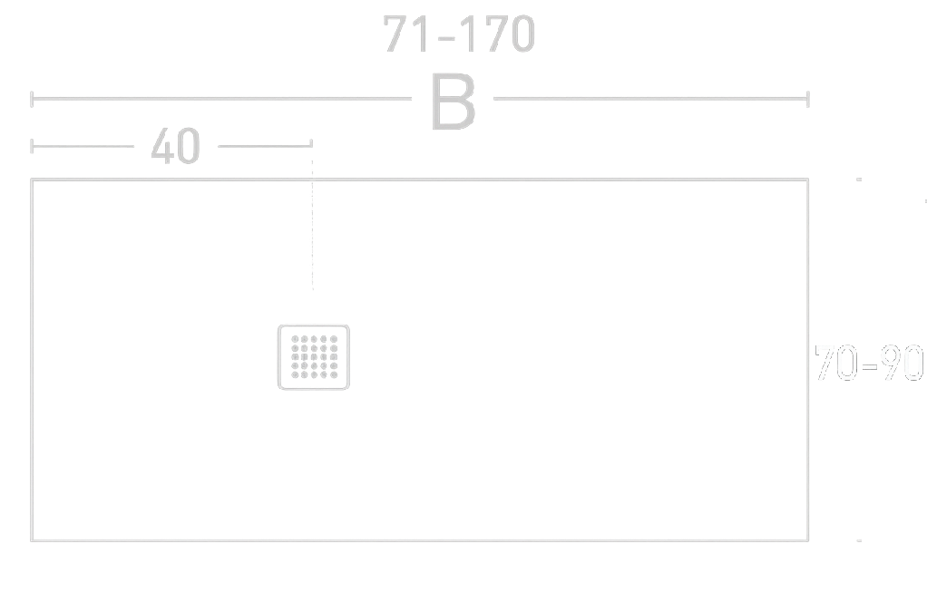 Medidas platos de ducha premium de resina Gel Coat 71-70 x 170 cm de Becrisa. Anrideslizantes. Errefe Home