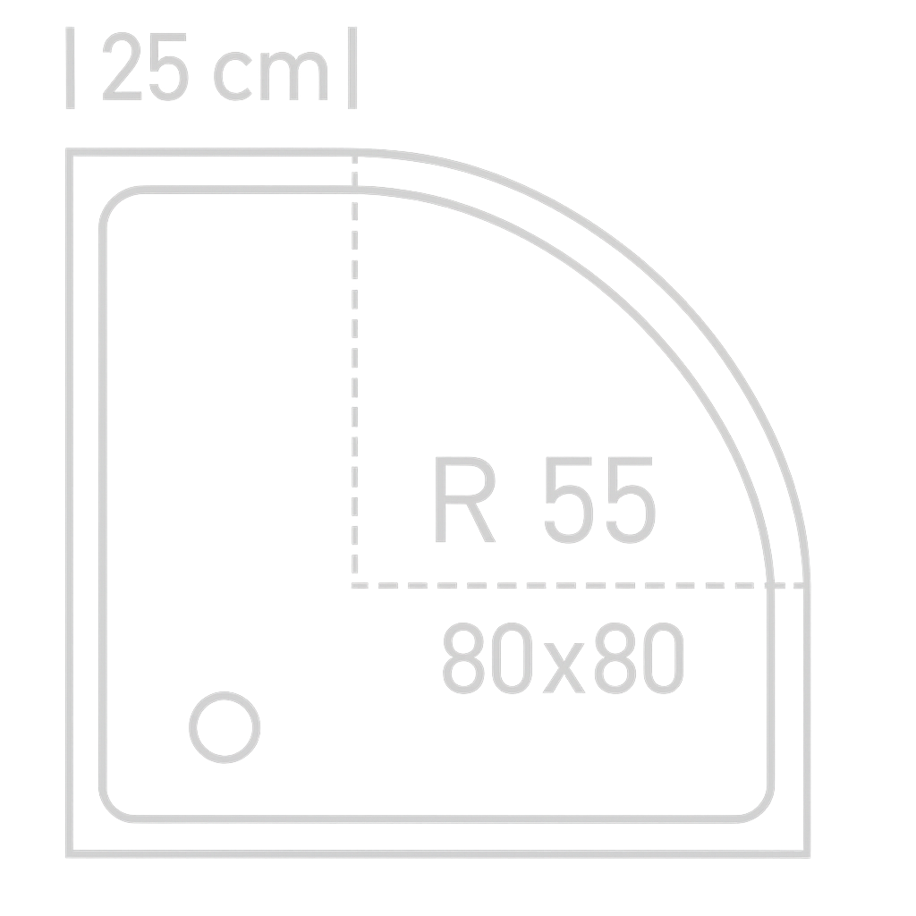 Medidas platos de ducha premium de resina Gel Coat Angular 80 x 80 cm de Becrisa. Anrideslizantes. Errefe Home