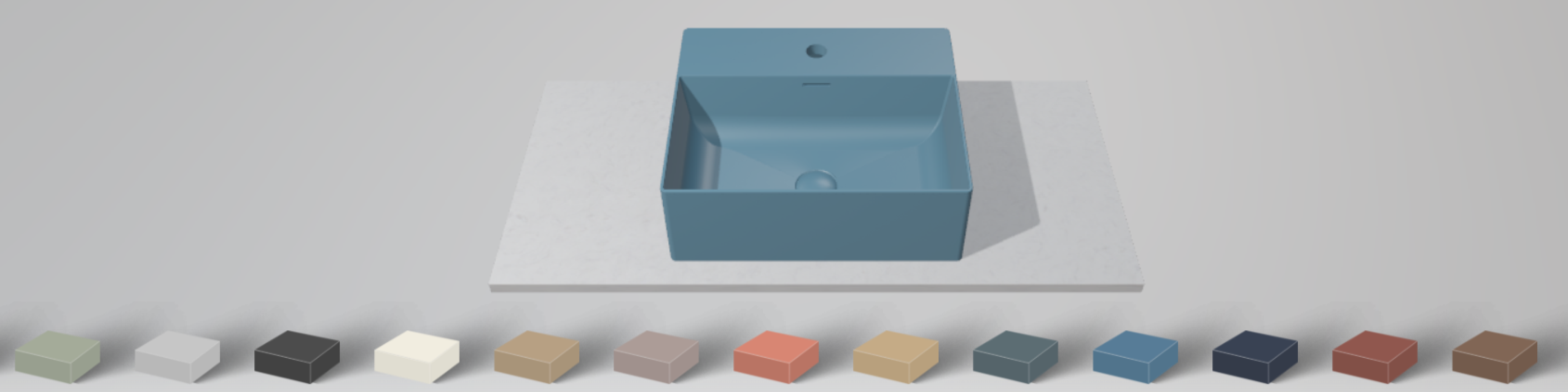 Lavabo Microtec azul prusia material innovador diseño moderno elegante Errefe Home