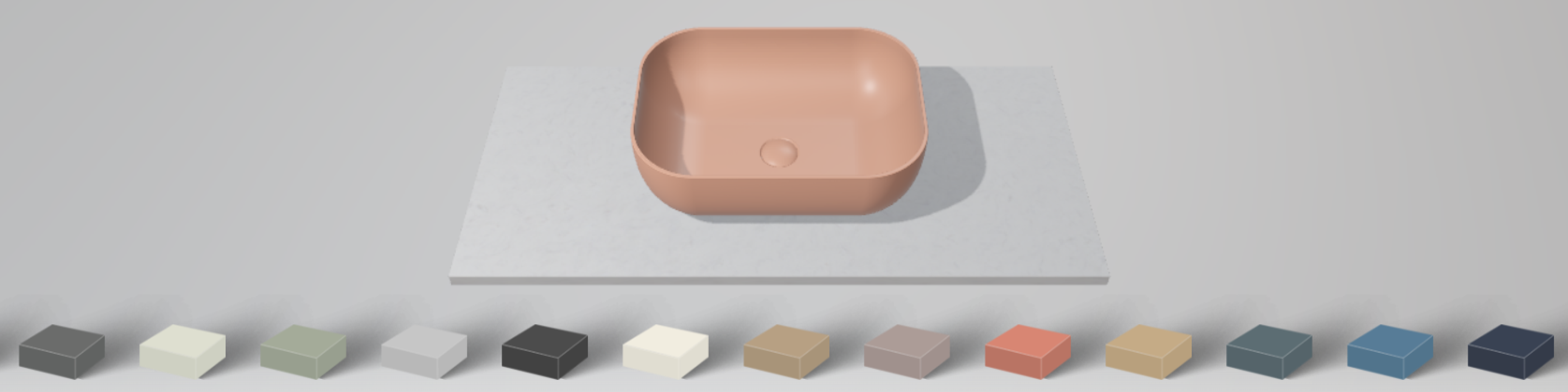 Alt Text: "Lavabo Microtec rosa mate material innovador diseño moderno elegante Errefe Home"
