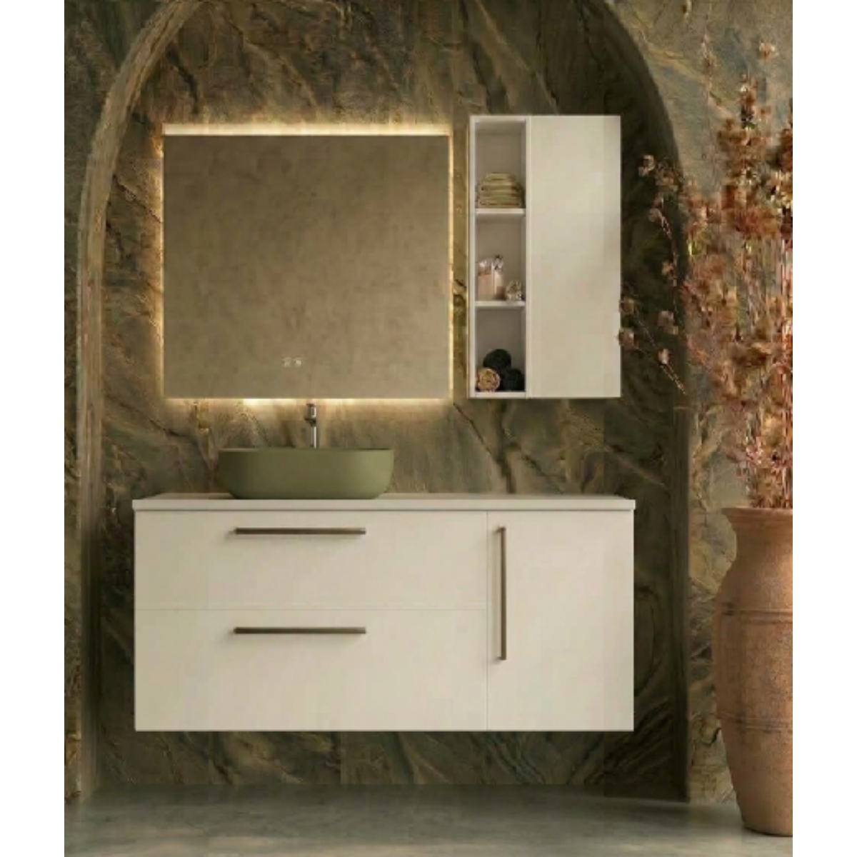 Mueble de Baño Lavabo KOLORES Desplazado 120 cm CARMEN