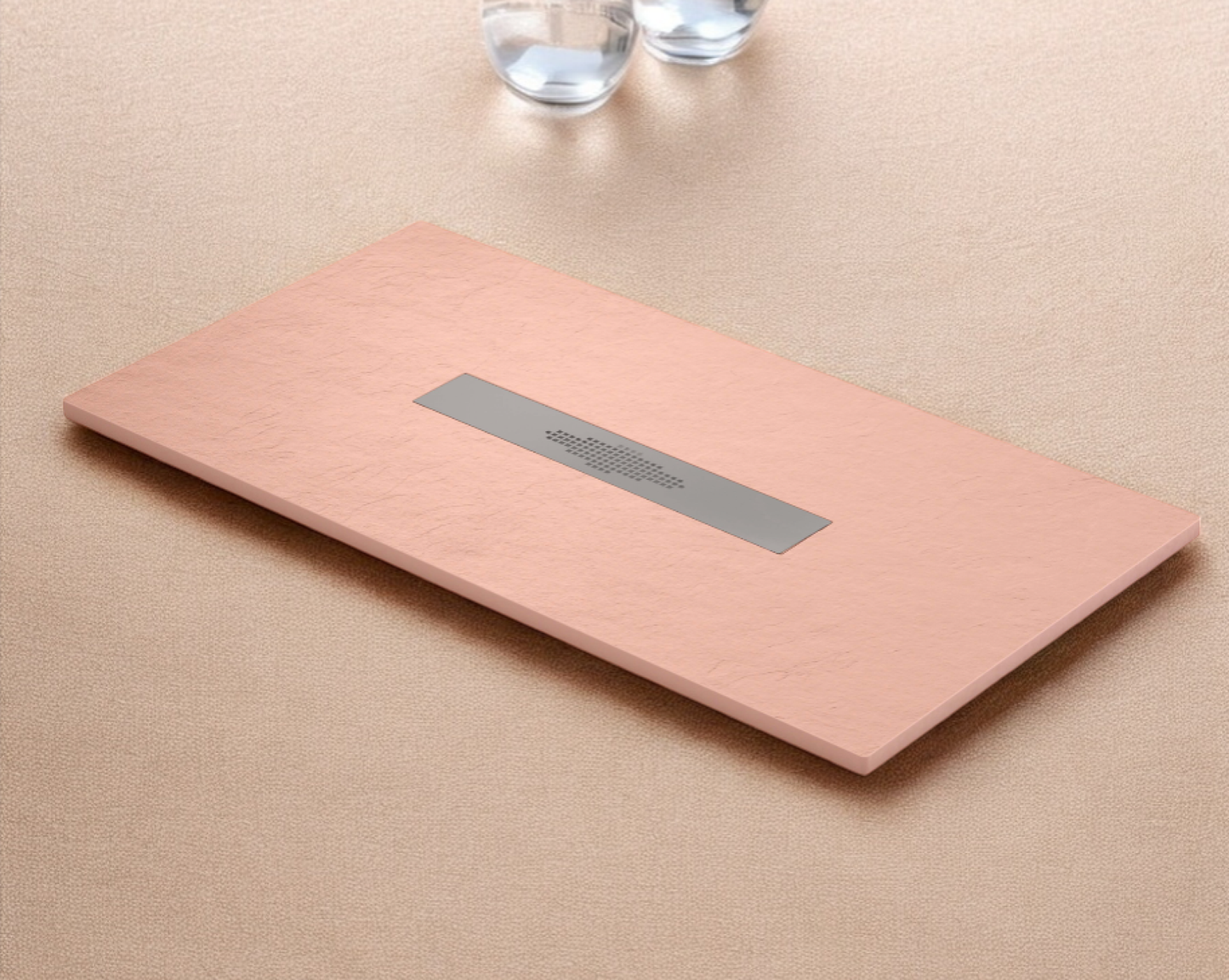 Plato de ducha Stone Quartz Pizarra Becrisa, color Design Flower , resistente, higiénico y moderno, Errefe Home