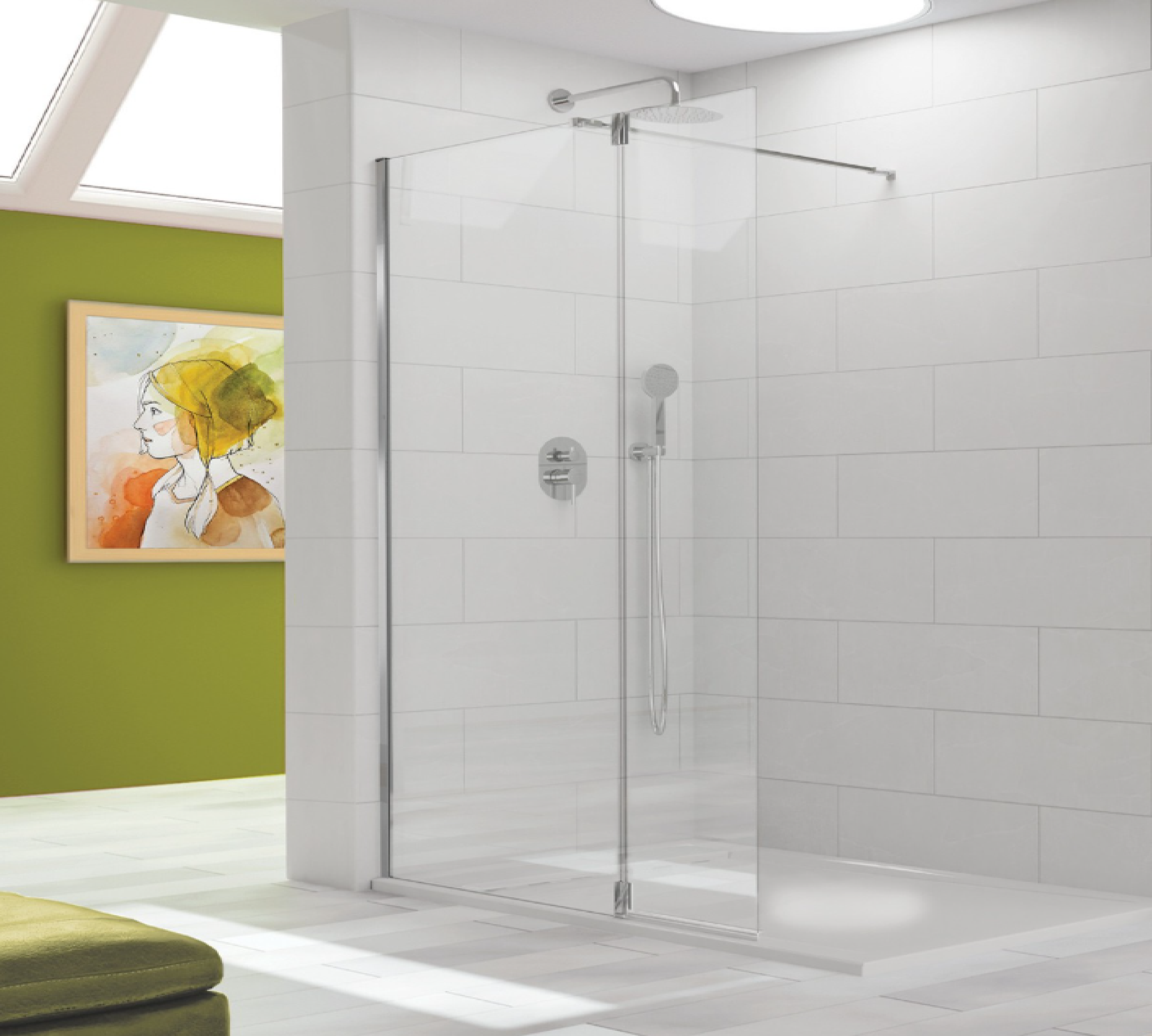 Cargar video: Mampara de baño vidrio fijo modelo Tutti