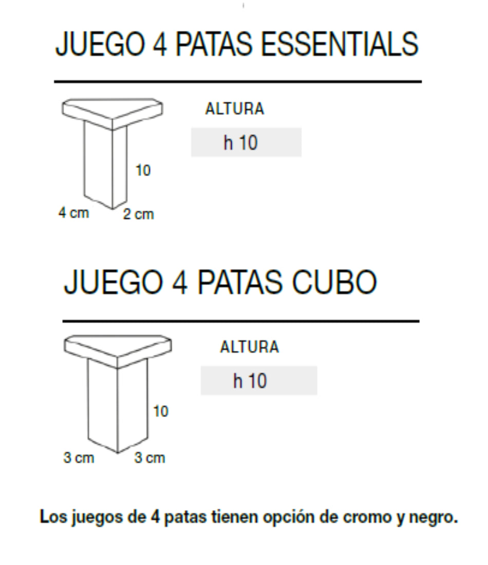 Dibujo patas Cubo muebles baño Carmen Essentials Avila Dos Errefe Home