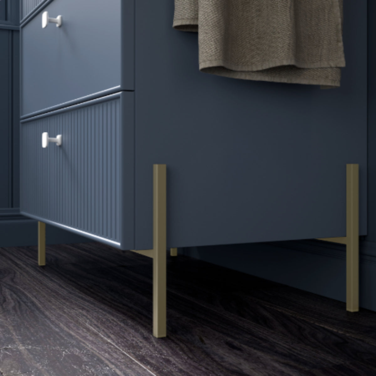 Patas Lungo doradas mueble baño soporte elegante acabado dorado Errefe Home