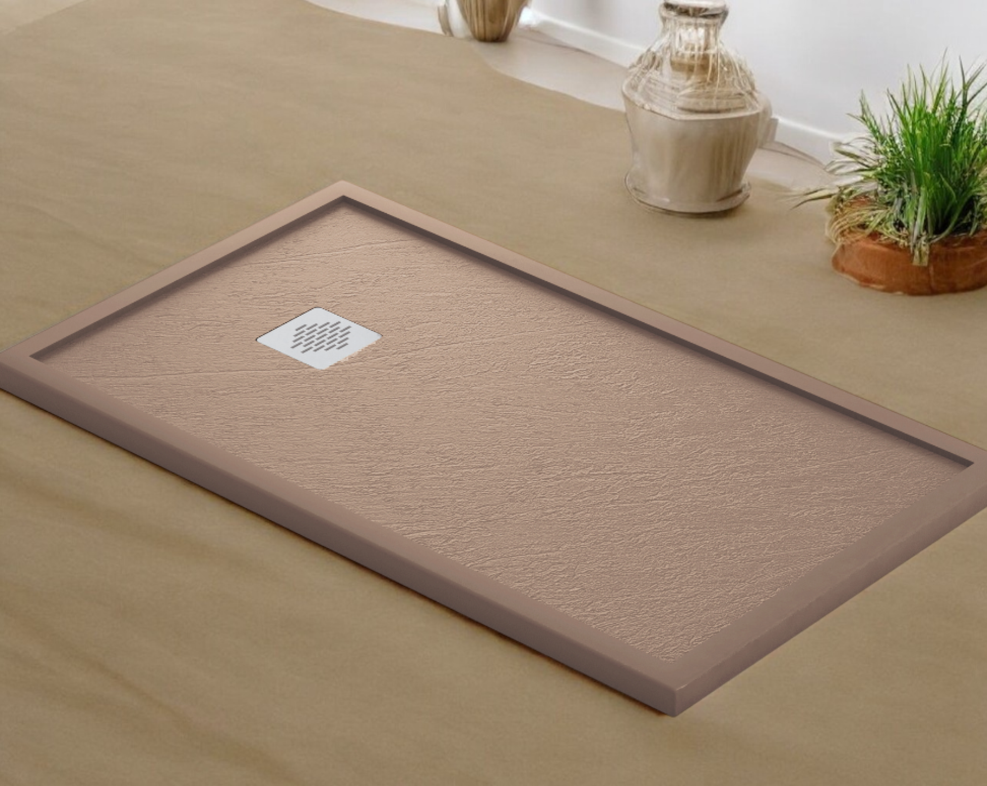 PLATO DE DUCHA STONE QUARTZ GRANADA COLOR TIERRA