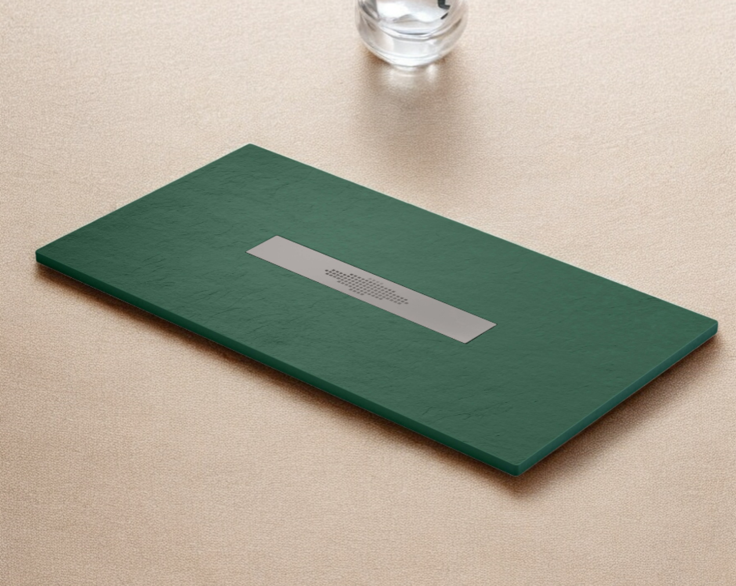 Plato de ducha Stone Quartz Pizarra Becrisa, color Garden, resistente, higiénico y moderno, Errefe Home