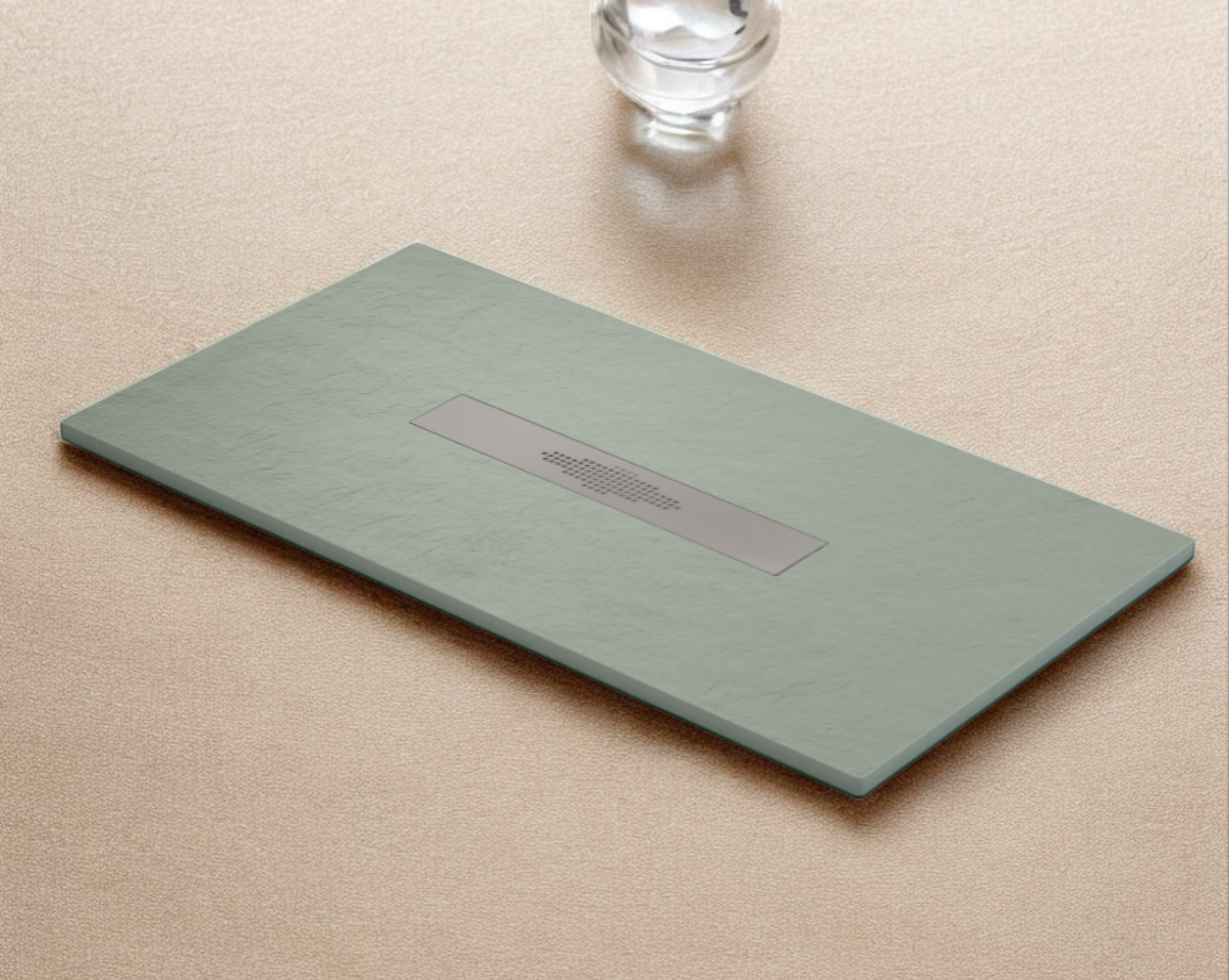 Plato de ducha Stone Quartz Pizarra Becrisa, color Leaf, resistente, funcional y elegante, Errefe Home