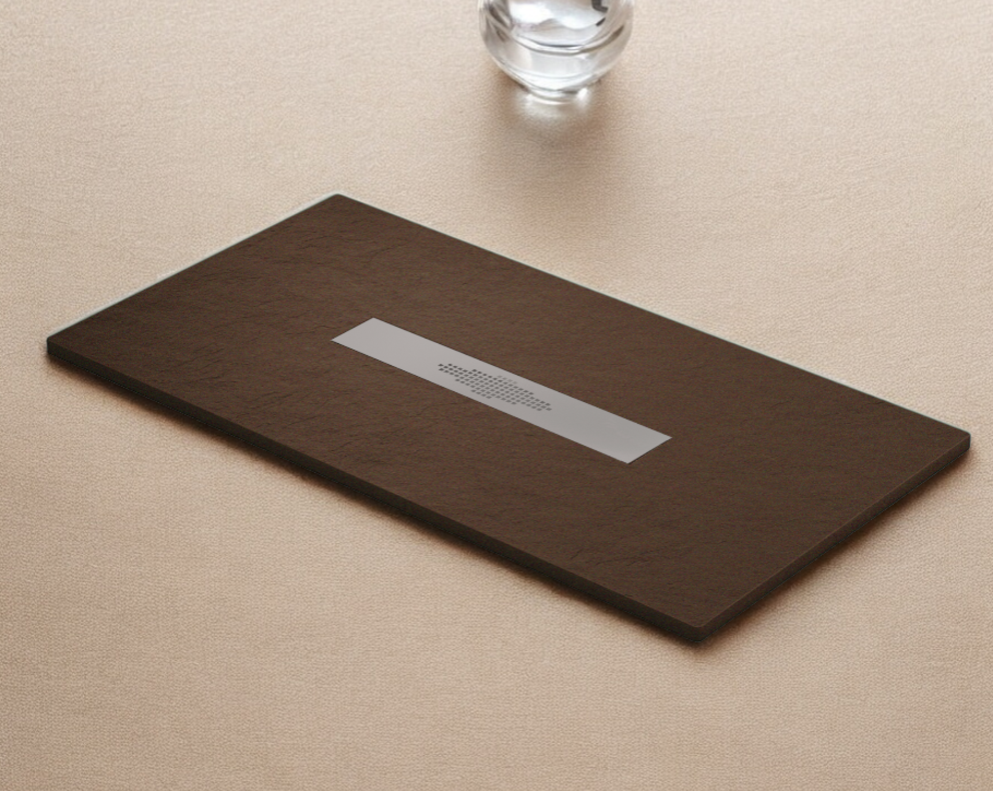 Plato de ducha Stone Quartz Pizarra Becrisa, color Marrón metalizado, duradero, seguro y antibacteriano, Errefe Home