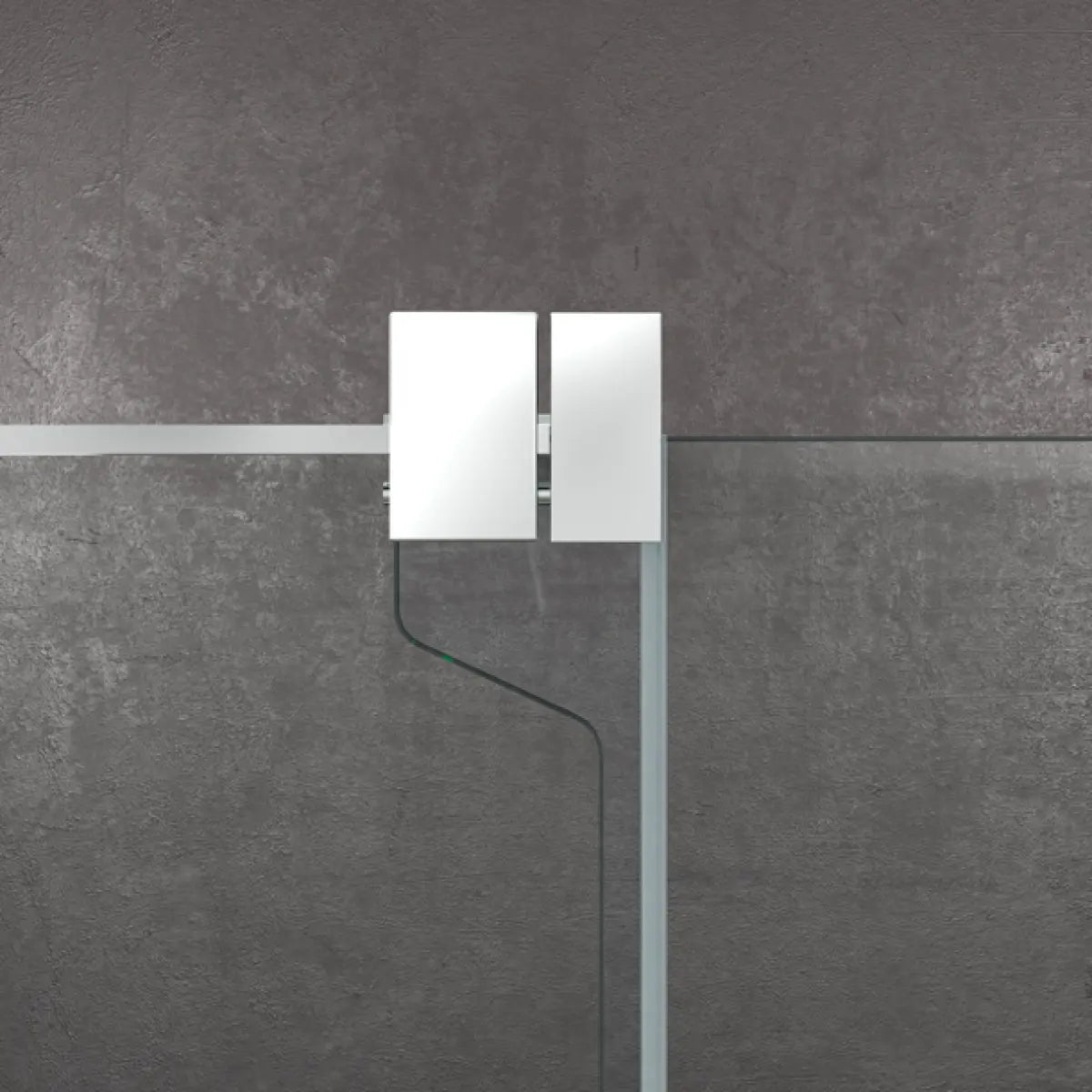 Soporte cruce de vidrios Mampara de ducha Ronda Becrisa, acabado cromo, diseño pemium y singular Errefe Home