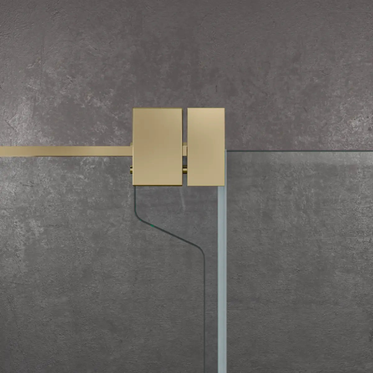 Soporte cruce de vidrios Mampara de ducha Ronda Becrisa, acabado oro, diseño pemium y singular Errefe Home