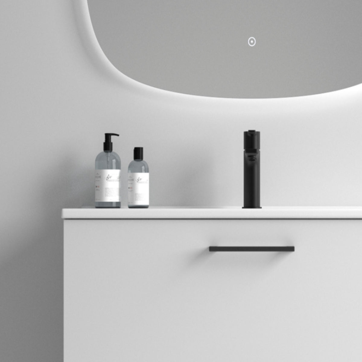 Detalle Tirador ASA negro mate lavabo integrado Carmen Avila Dos Errefe Home