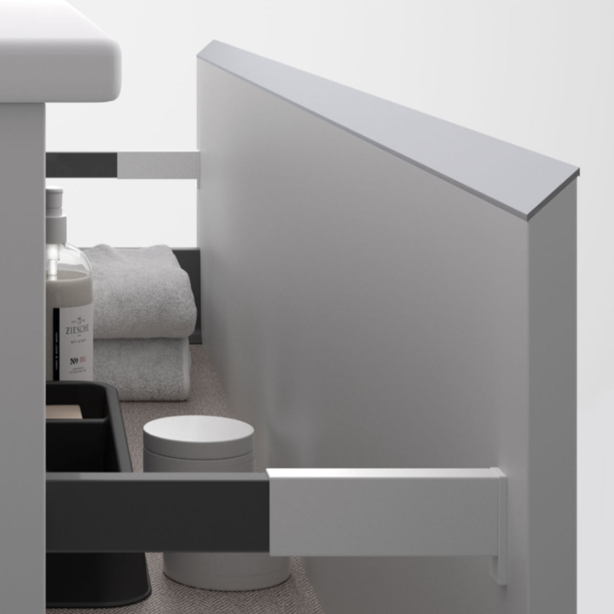 Tirador inclinado aluminio muebles baño Carmen Avila Dos Errefe Home