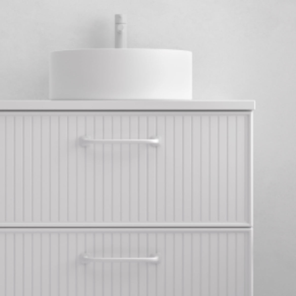 Tiradores LINE colección Blanca Avila Dos, asa metálica color blanco para muebles de baño Errefe Home