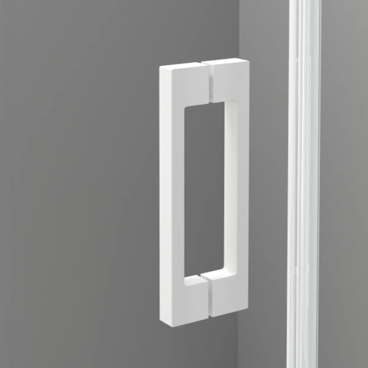 Tirador ASA doble Mampara de ducha Yaiza Becrisa, color blanco, diseño versatil y práctico Errefe Home
