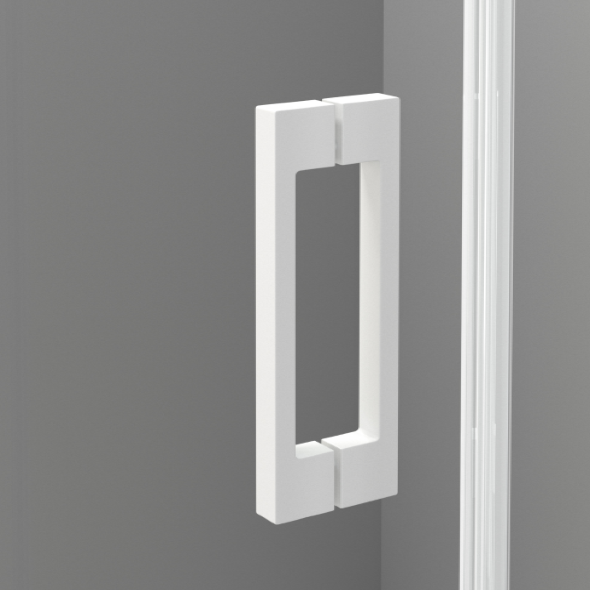 Tirador ASA doble Mampara de ducha Yaiza Becrisa, color blanco, diseño versatil y práctico Errefe Home