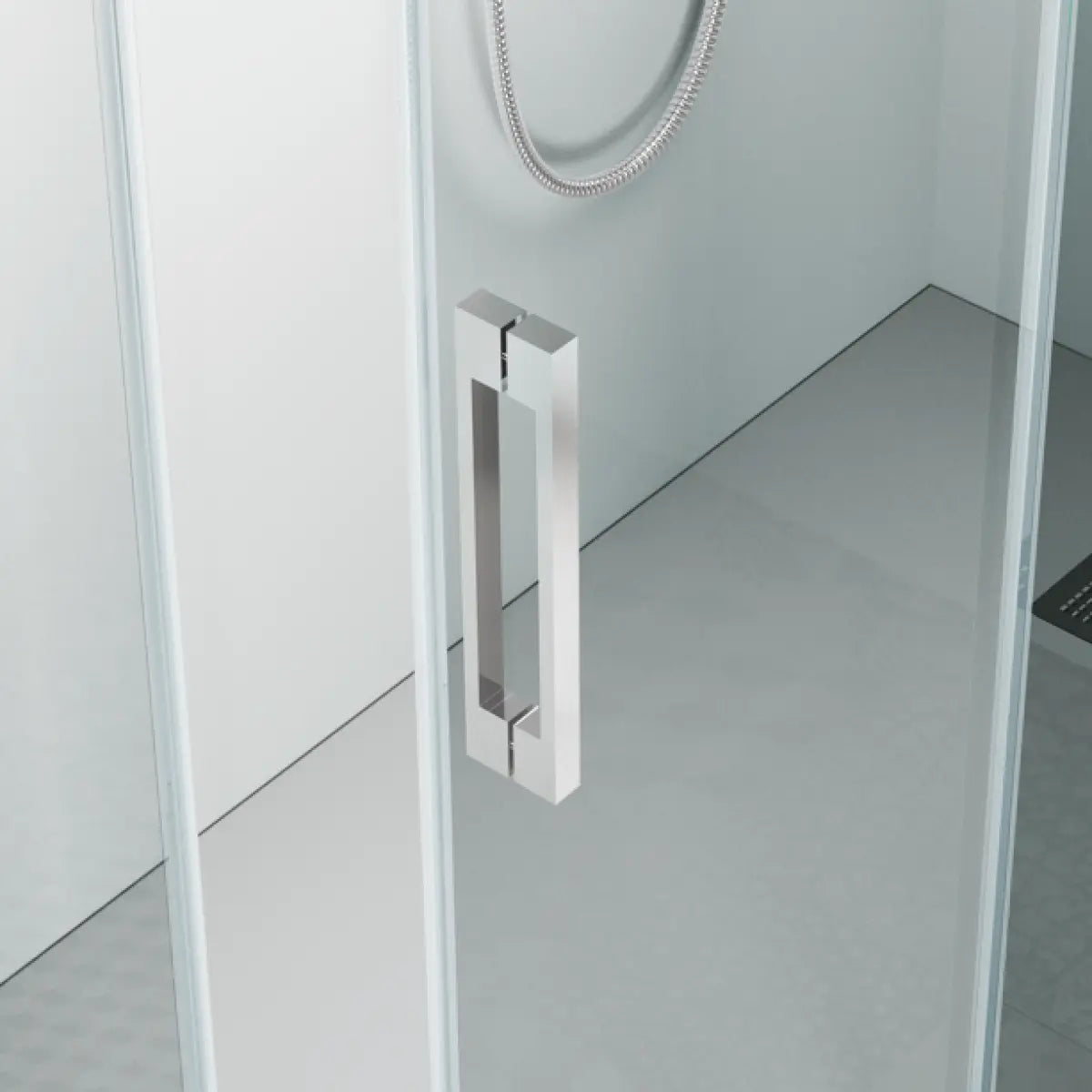 Tirador ASA doble Mampara de ducha Ronda Becrisa, acabado cromo, diseño pemium y singular Errefe Home