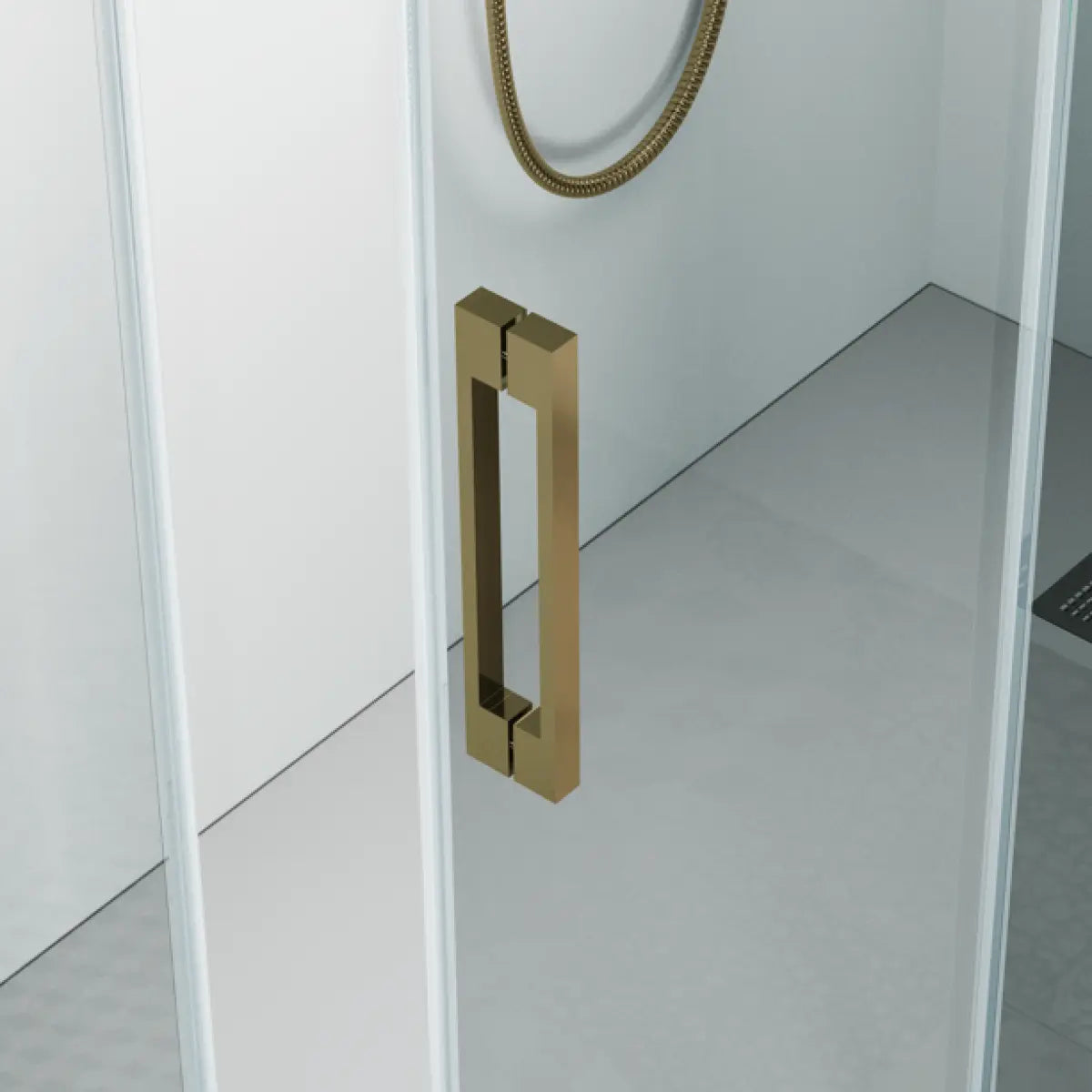 Tirador ASA doble Mampara de ducha Ronda Becrisa, acabado oro, diseño pemium y singular Errefe Home